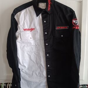 Vintage 90s Wrangler PBR Men's Western Button Down (M)